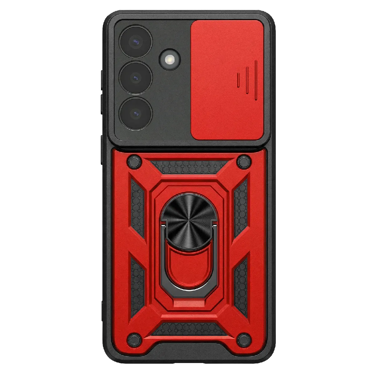 Mayaxess - Coque Galaxy S26 - Antichoc avec Anneau et Cache Caméra - Rouge - Image 2