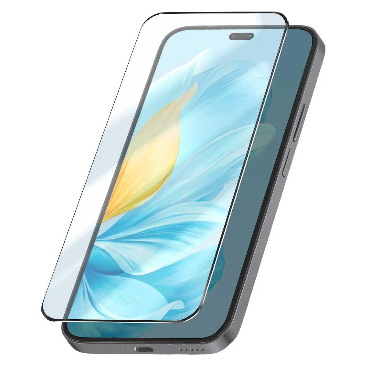 Avizar Protection D'écran Pour Honor 200 Lite En Verre Trempé Full Glue 6D Transparent