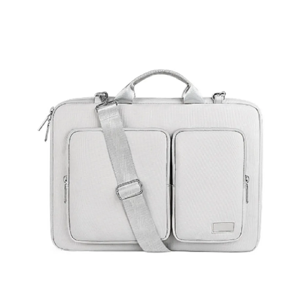 Sac pour ordinateur portable 13,3 pouces, imperméable et résistant, porte-documents simple - gris