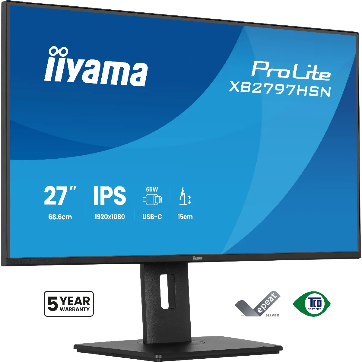Ecran PC iiyama ProLite XB2797HSN-B1 27" Full HD 100Hz IPS USB-C Hub LAN 1ms - Image 5