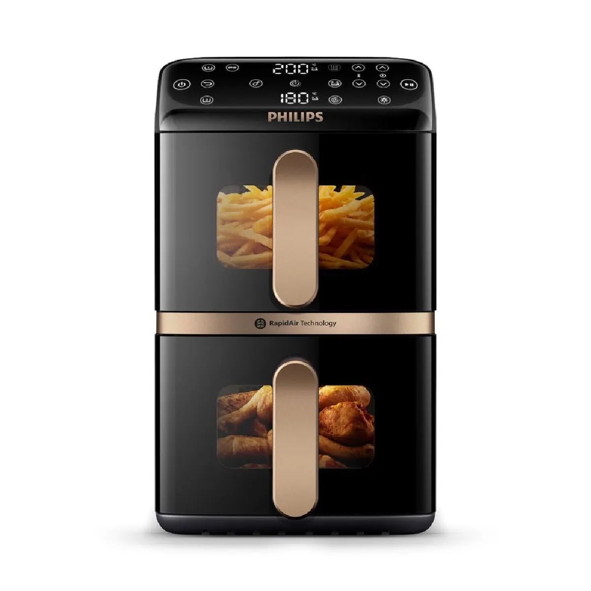 Friteuse Sans Huile Airfryer Vertical Duo NA462/70 – 10L, Technologie Rapid Air - vue 10