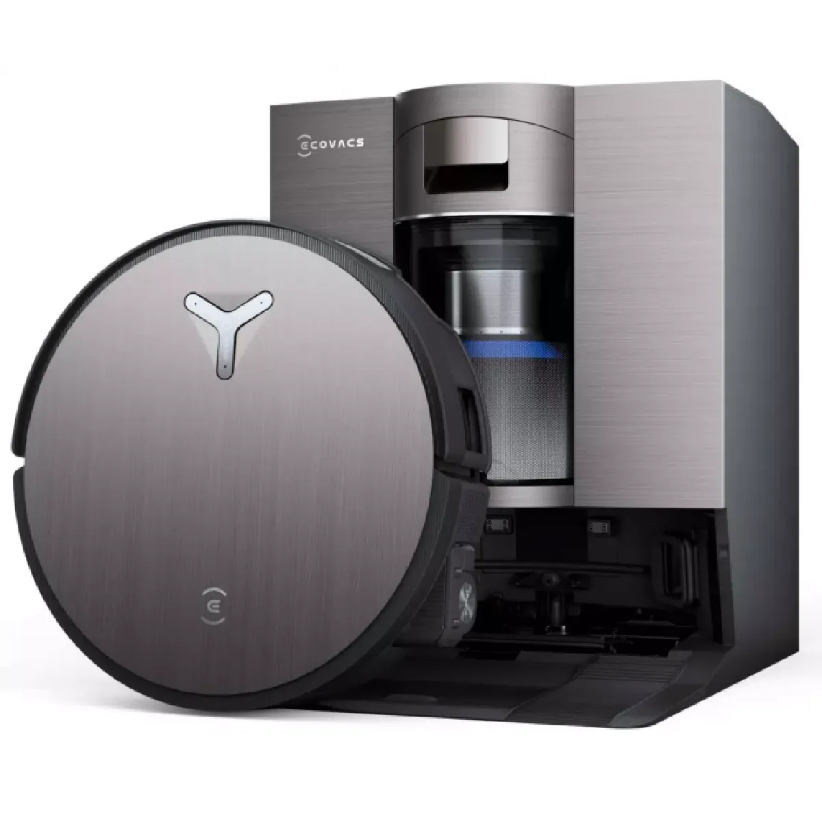 Ecovacs X11 Omnicyclone - Robot Aspirateur Laveur Sans Sac - 19500 Pa - Charge Rapide Powerboost - Idéal Animaux - Brosse Anti-n