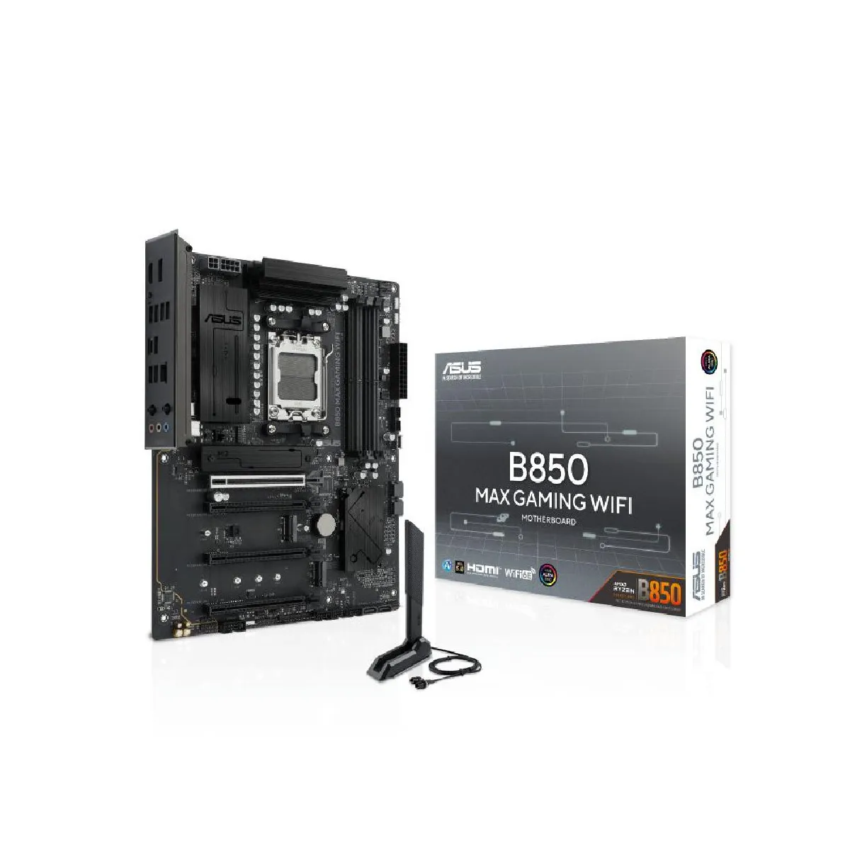 ASUS B850 MAX GAMING WIFI AMD B850 Emplacement AM5 ATX - vue 2