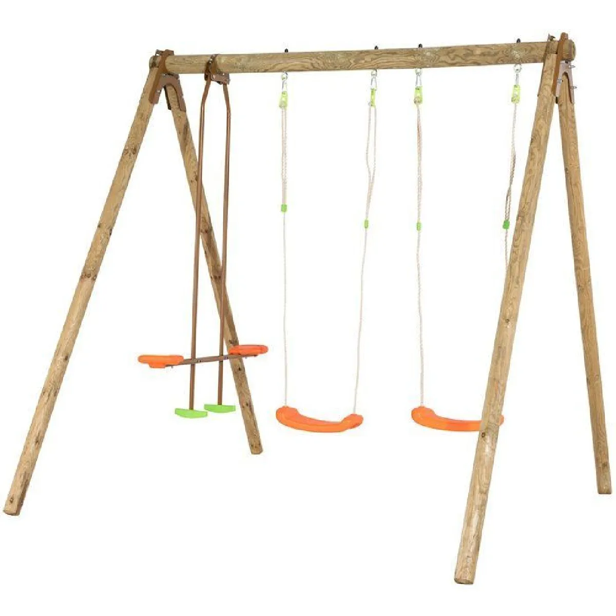 Trigano Portique En Bois 3 Agrès