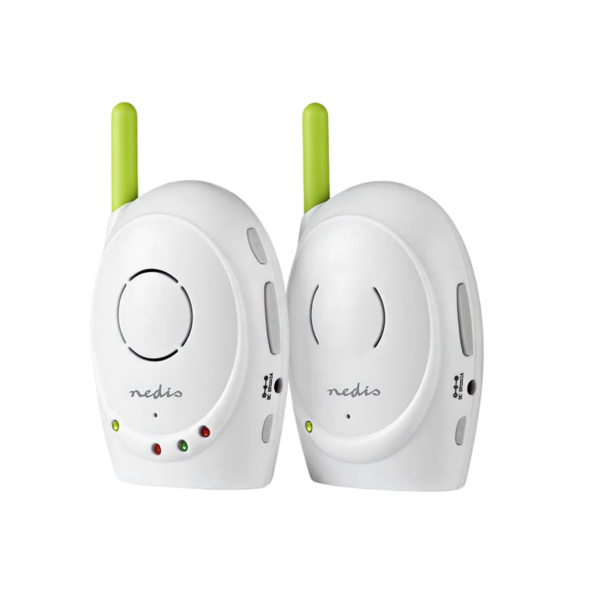 NEDIS  Babyphone Audio FHSS 5W 20dBm Port&eacute;e 300m avec Indicateurs Lumineux Blanc / Vert