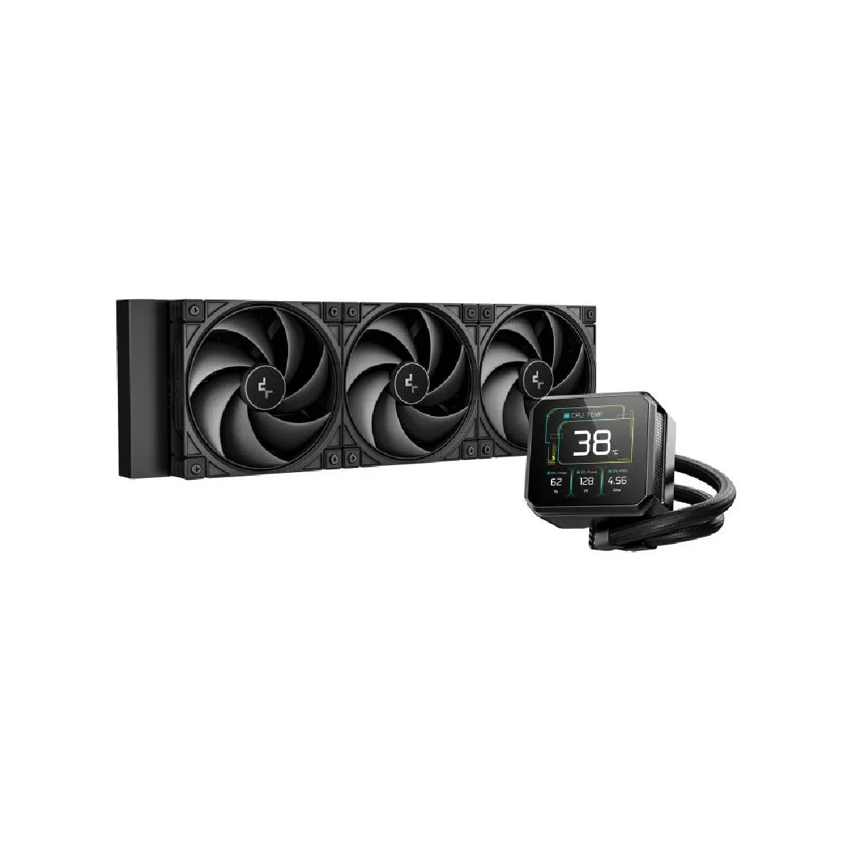 Deepcool Noir Refroidisseur Liquide Cpu Spartacus 360 Aio 3X120 Mm Écran Tft 3,4 Pouces - Neuf - Image 4