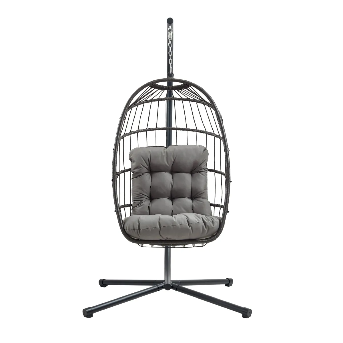 Fauteuil Œuf Suspendu en Rotin Pliante Extérieur Intérieur Housse INCLUS