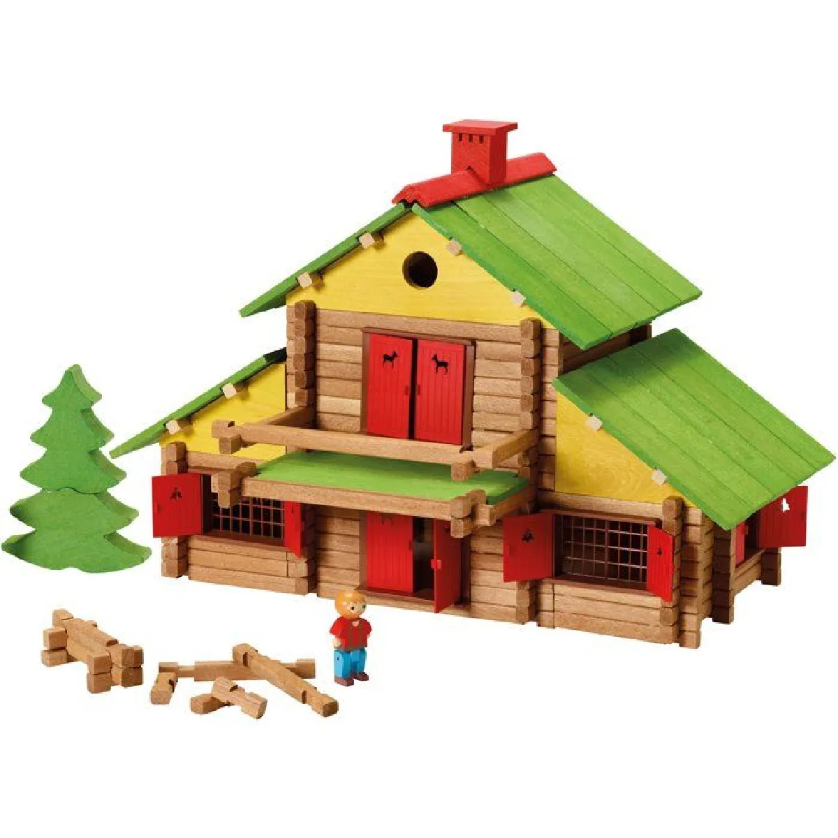 Jeujura Jeu De Construction Bois - 330 Pièces