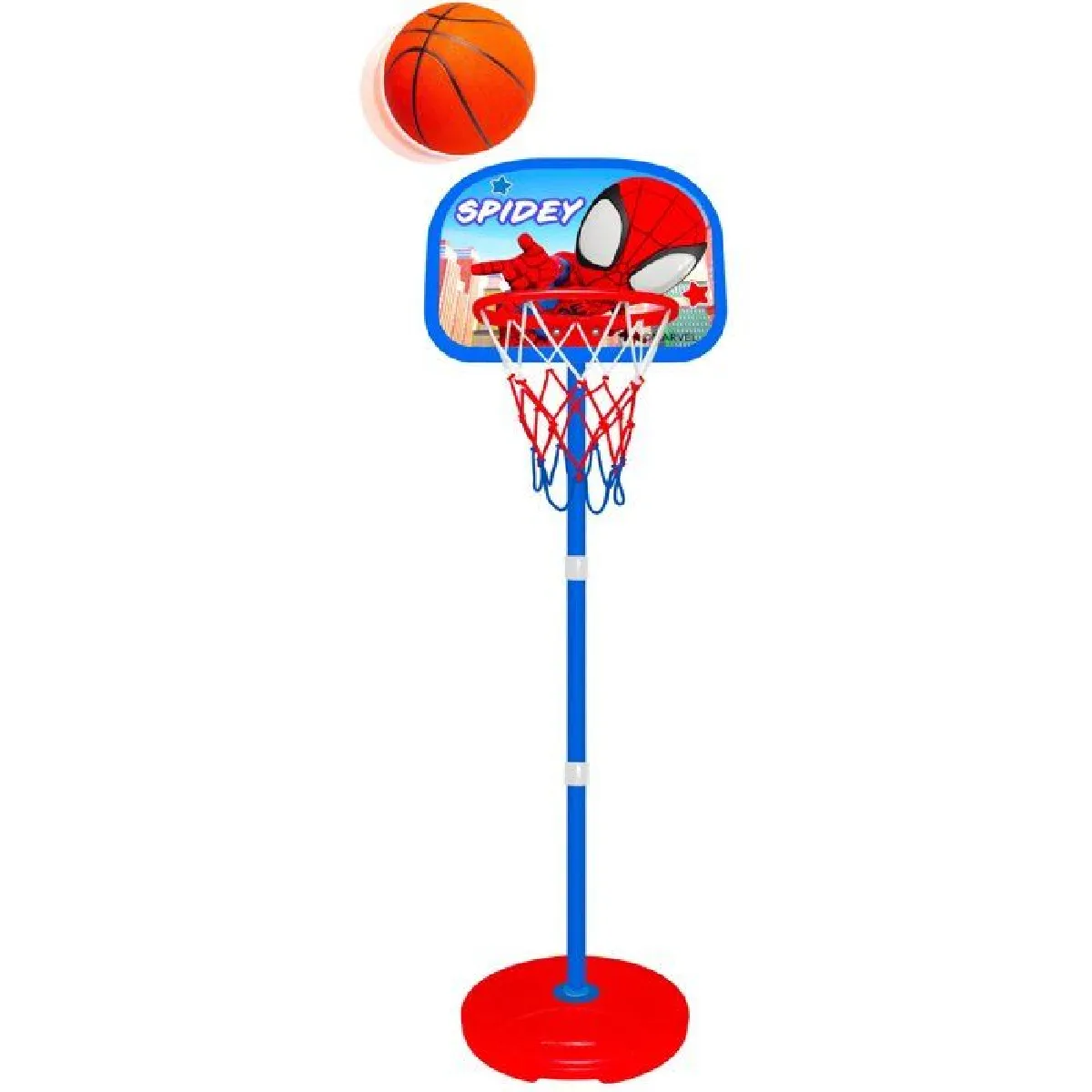 Panier De Basket MARVEL Spidey – Réglable 122-155 Cm, Inclus Ballon Et Pompe