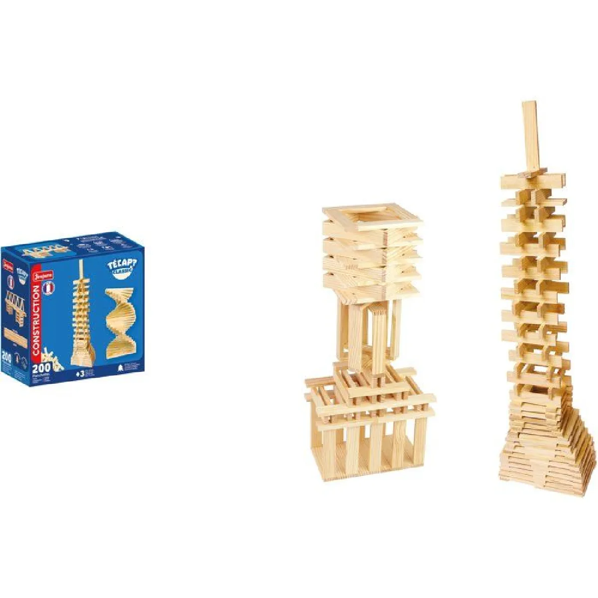Jeujura Jeu De Construction Bois – Multicolore