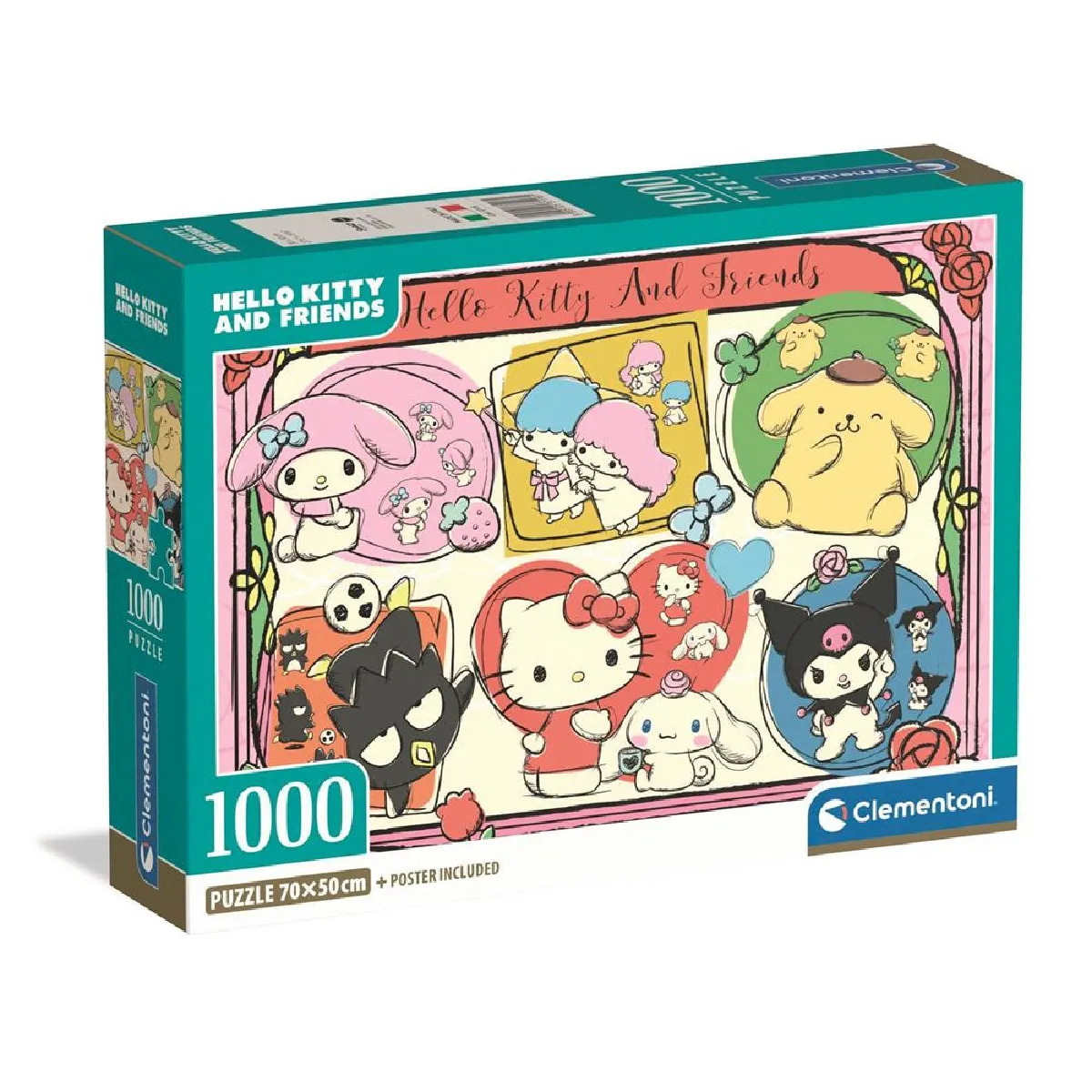 Clementoni Hello Kitty - Puzzle 1000 pièces - 70 x 50 cm