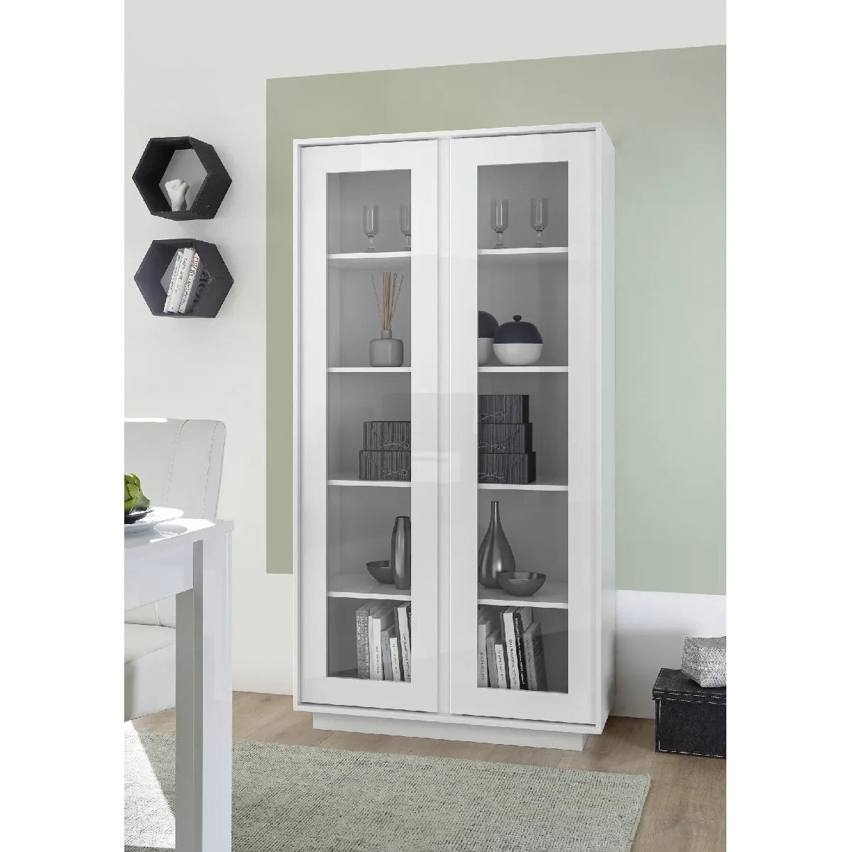 Iceberg Blanc Vitrine-Bibliothèque
