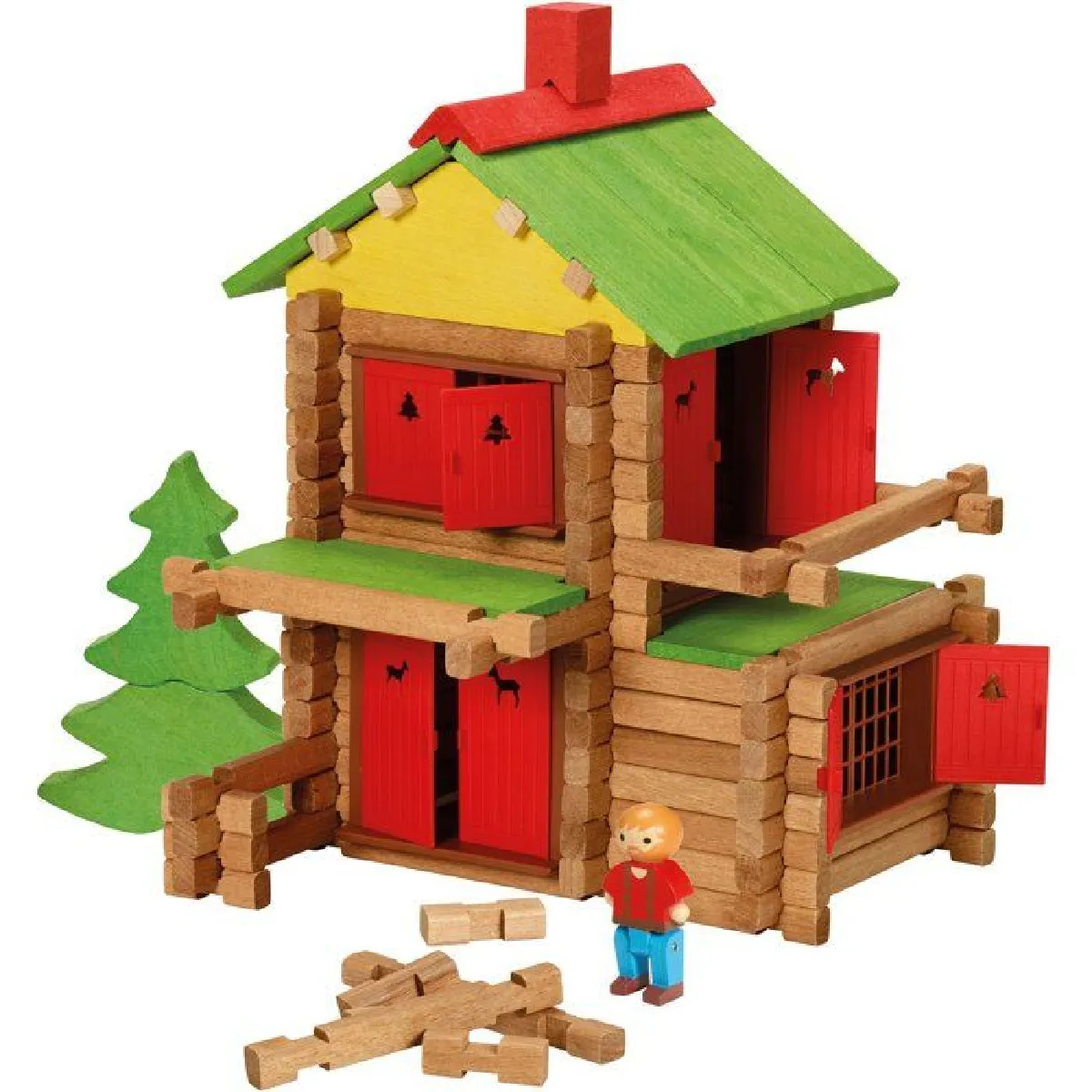 Jeujura Jeu De Construction Bois - 165 Pièces