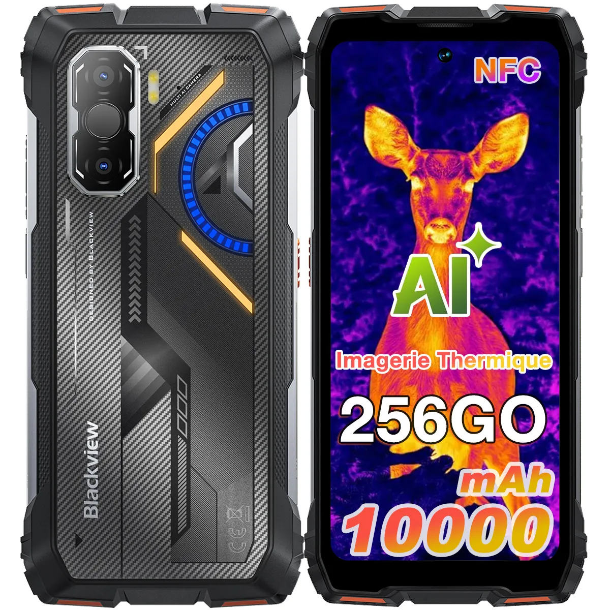 BLACKVIEW  Rock 3 8+24Go 256Go 6.78"" 4G dual sim-Orange