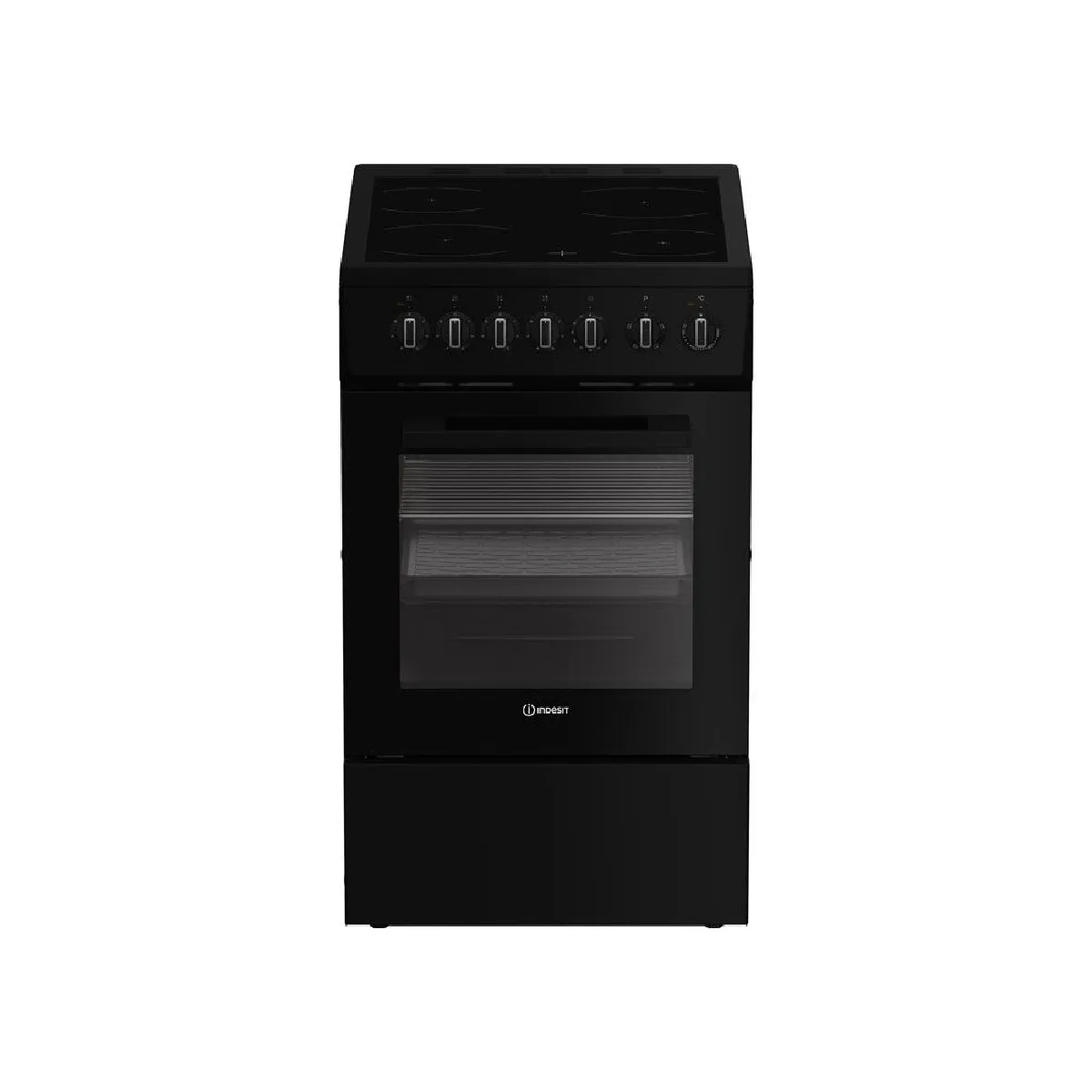 Cuisinière vitrocéramique INDESIT I5V3PCB 4 foyers L50 cm - vue 3