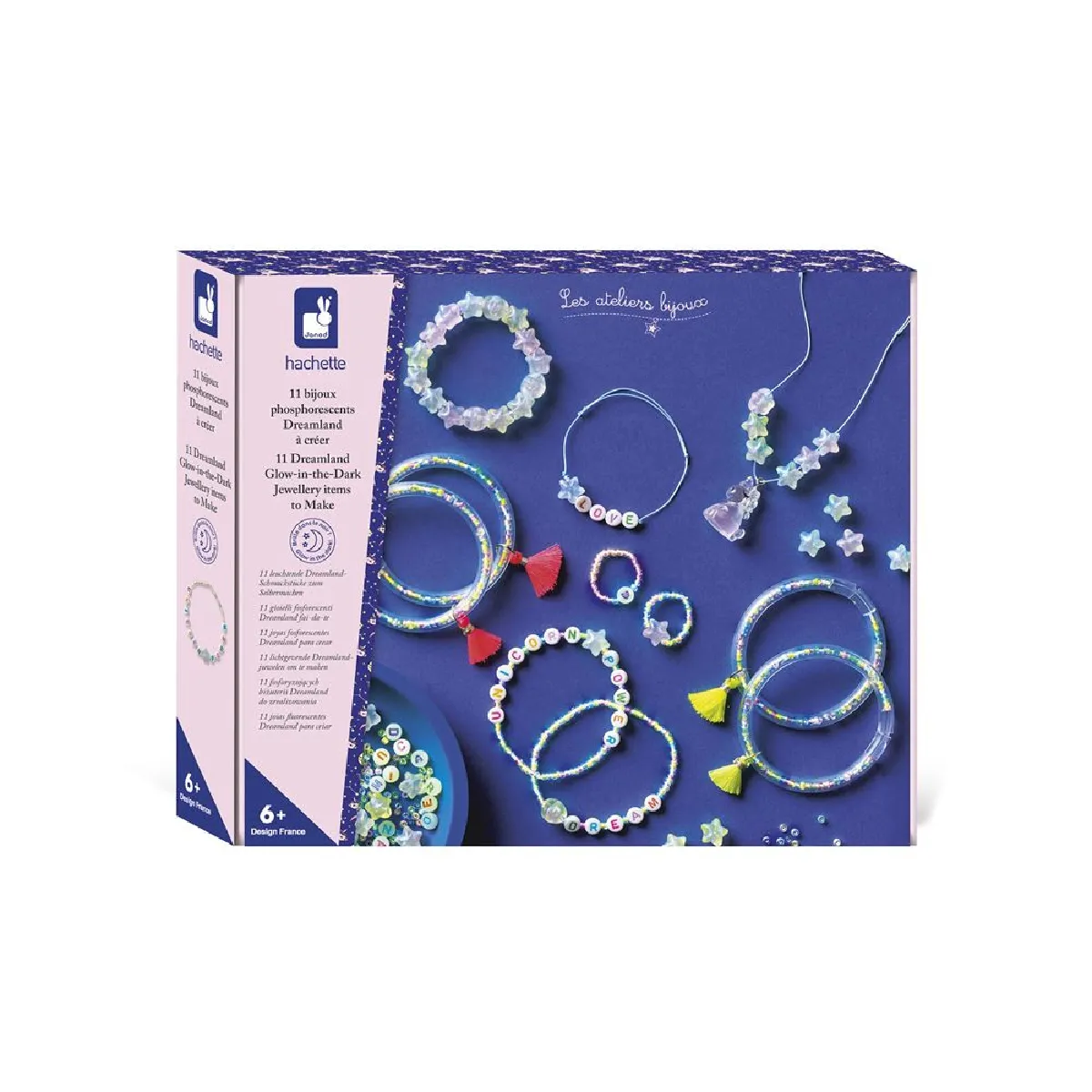 JANOD Dreamland - Kit créatif bijoux phosphorescents 11 pièces