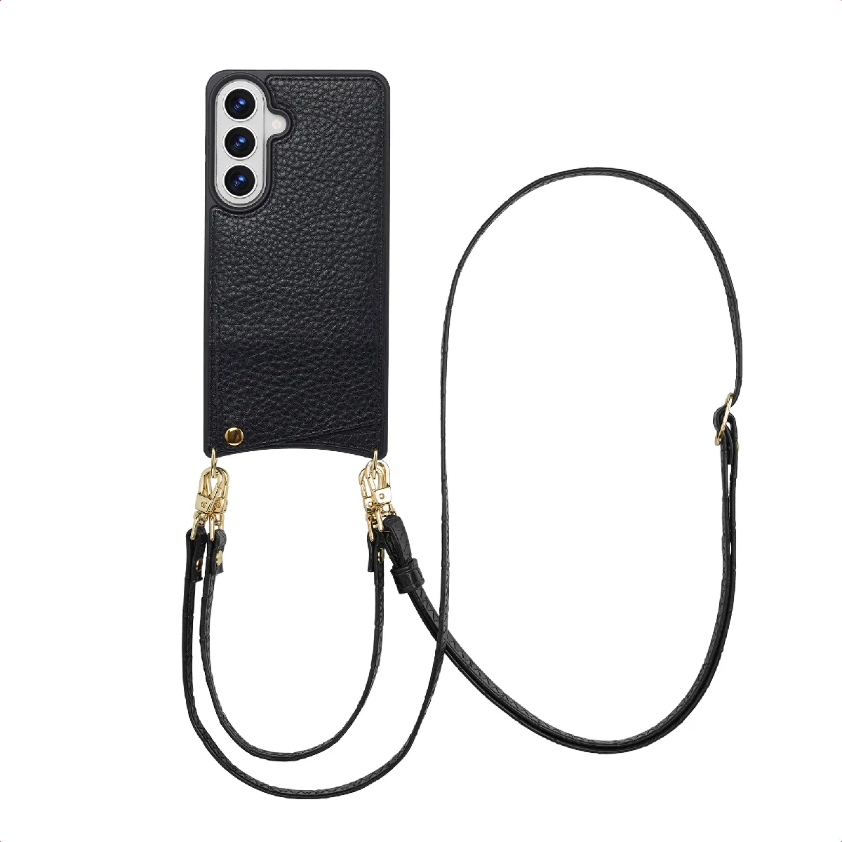 Selencia Noir Coque De Télephone Nova Avec Cordon Et Porte-Cartes Pour Samsung Galaxy S26 Plus