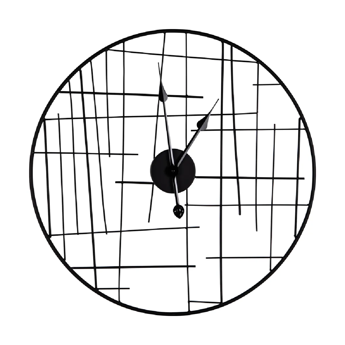 Non Communiqué Noir Horloge E Métal Filaire 60 Cm - Table Passion - Métal - Image 2
