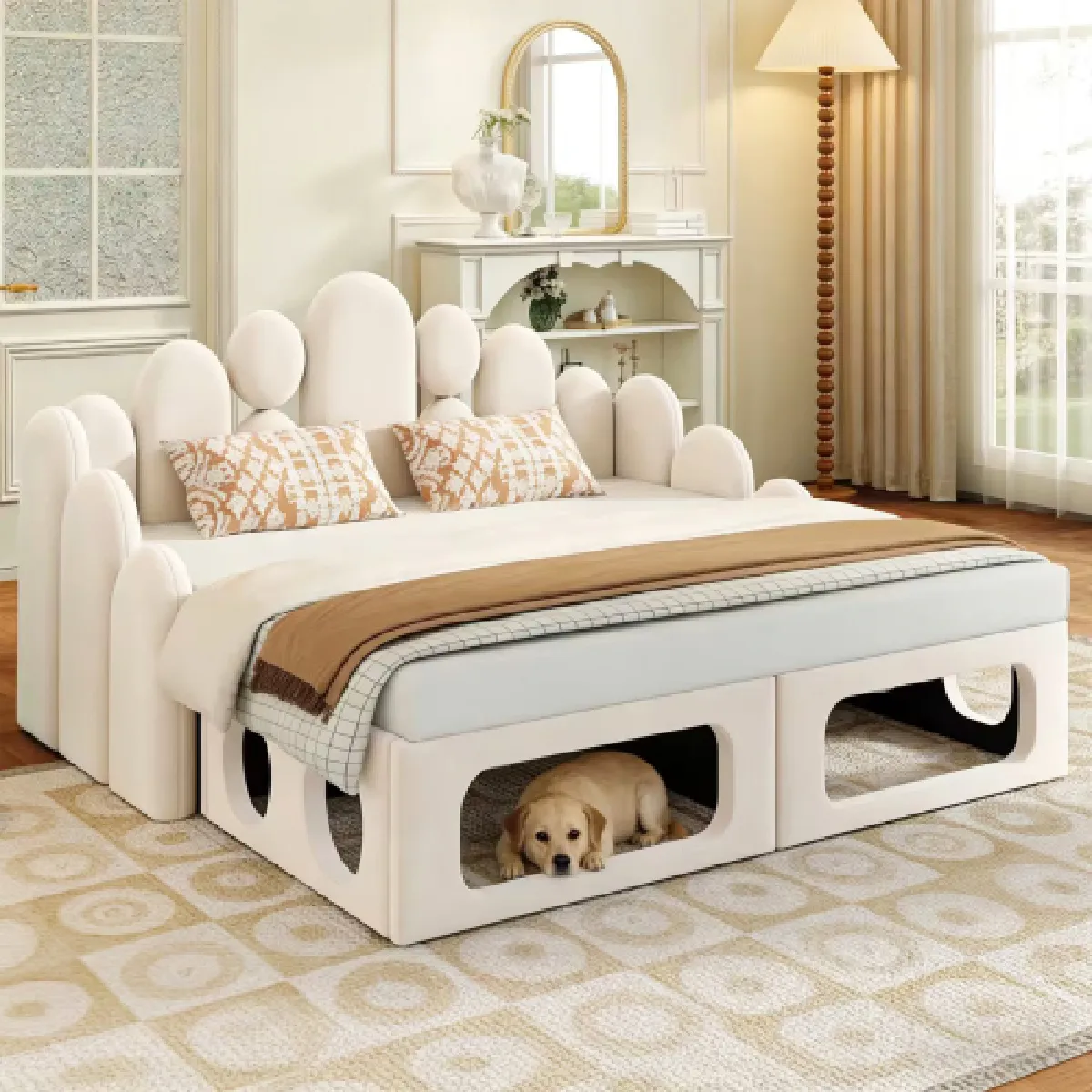 Canapé lit Avec Couchage Pour Animaux 2 En 1 180*200cm