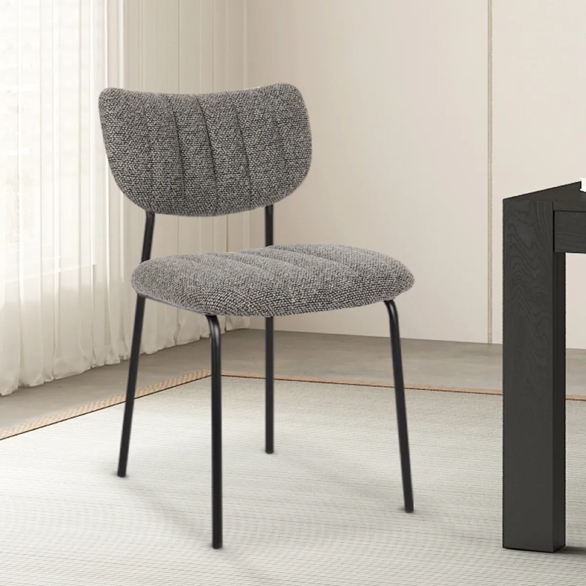 Chaise de salle à manger en tissu ANTO lot de 2 - vue 5