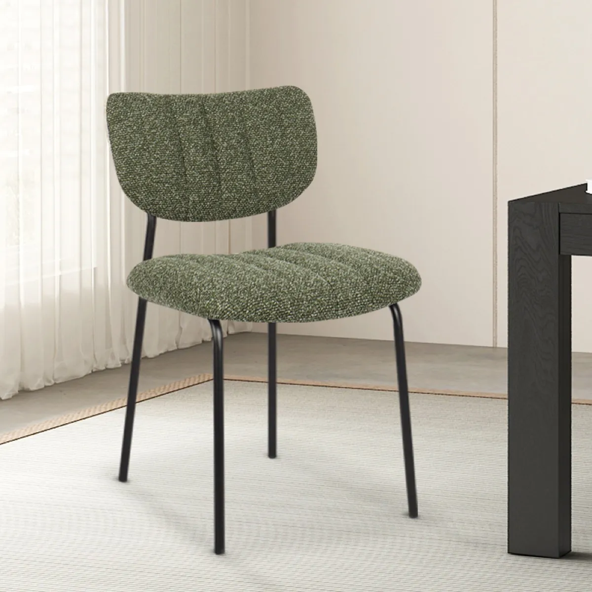 Chaise de salle à manger en tissu ANTO lot de 2 - vue 3