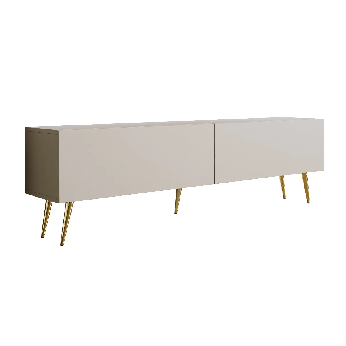 Meuble TV : Cachemire, pieds dorées, 170 x 52 x 32 cm