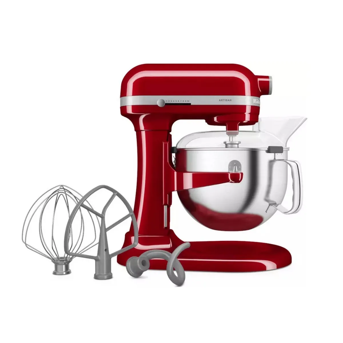 KITCHENAID Robot sur socle 5.6l 375w rouge - 5KSM60SPXEER/1 - Artisan - 