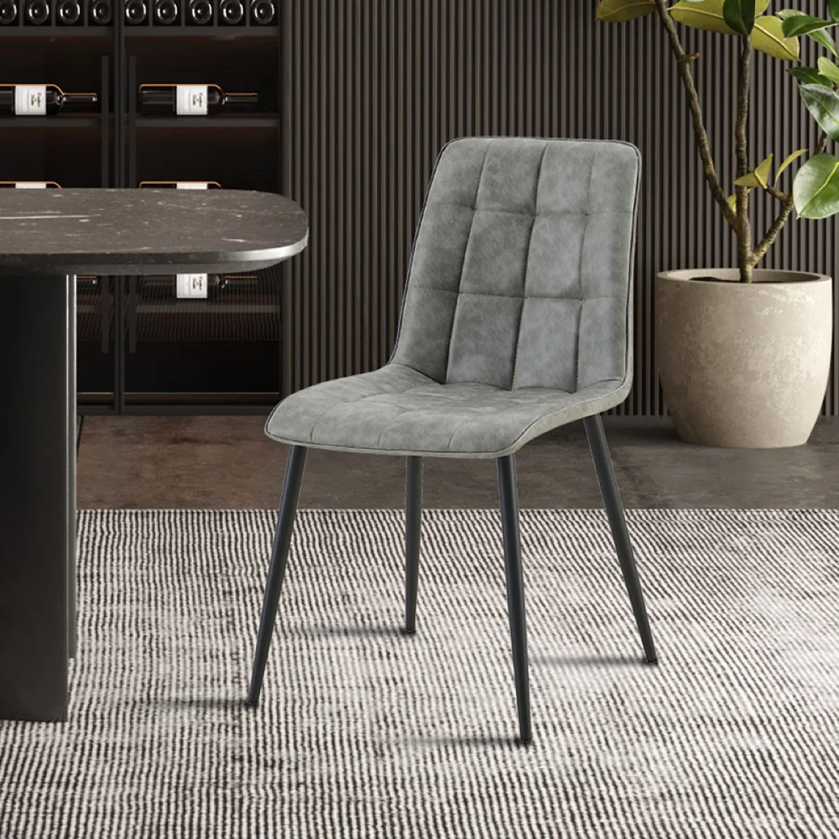 Lot de 4 chaises en PU VINTAGE FURAX - vue 2