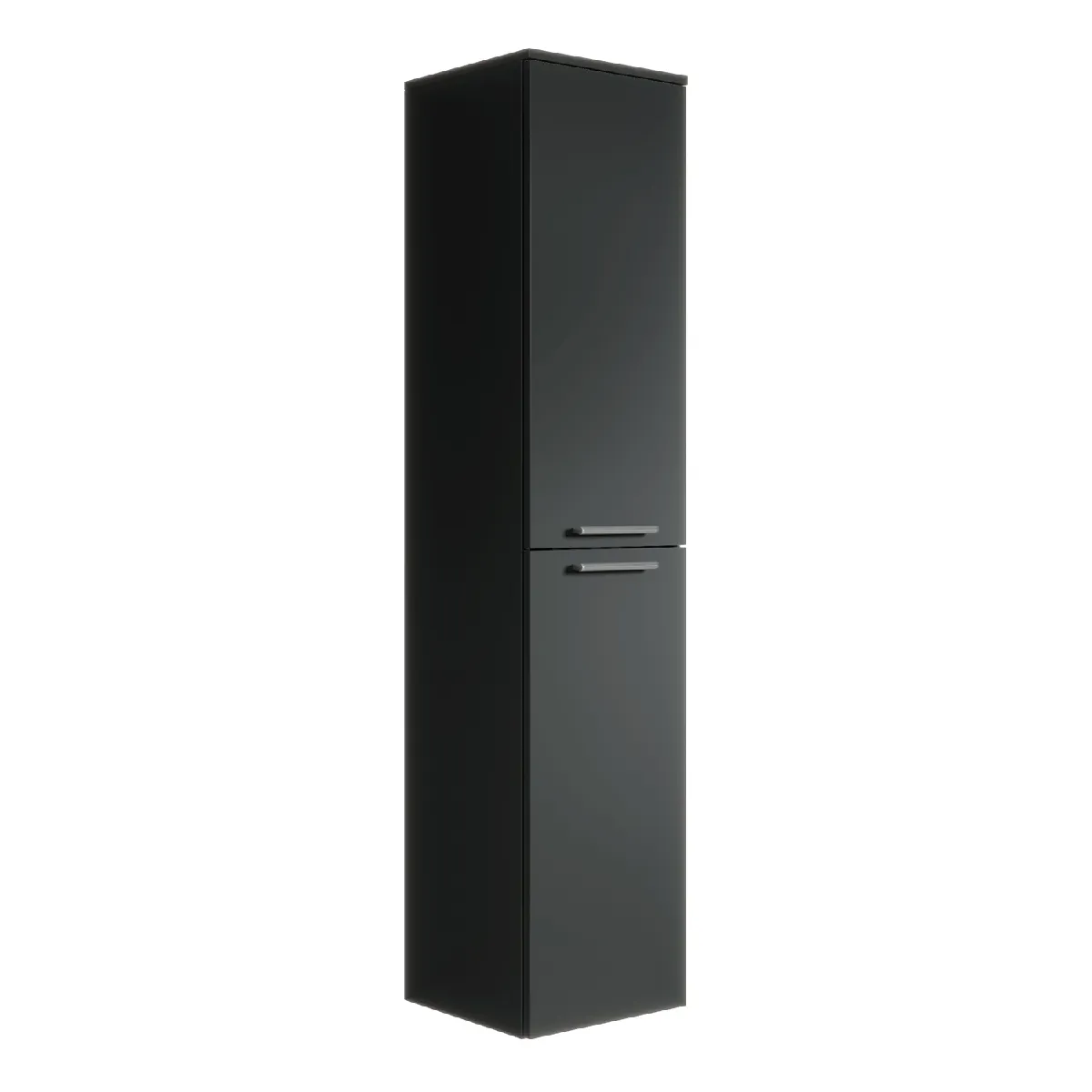 Armoire de salle de bain Badplaats Armoire de rangement de saturnus hauteur : 130 cm noir - meuble de rangement haut placard armoire colonne