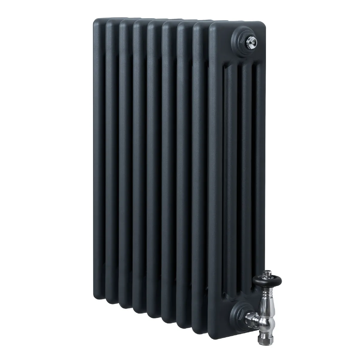 Radiateur Traditionnel à 4 Colonnes & Vannes 600 x 425 mm en Acier