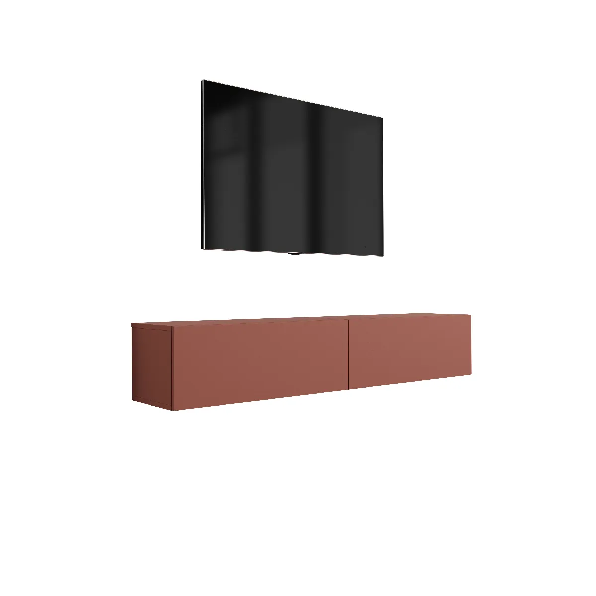 Meuble TV : Rouge Brique, 170 x 34 x 32 cm