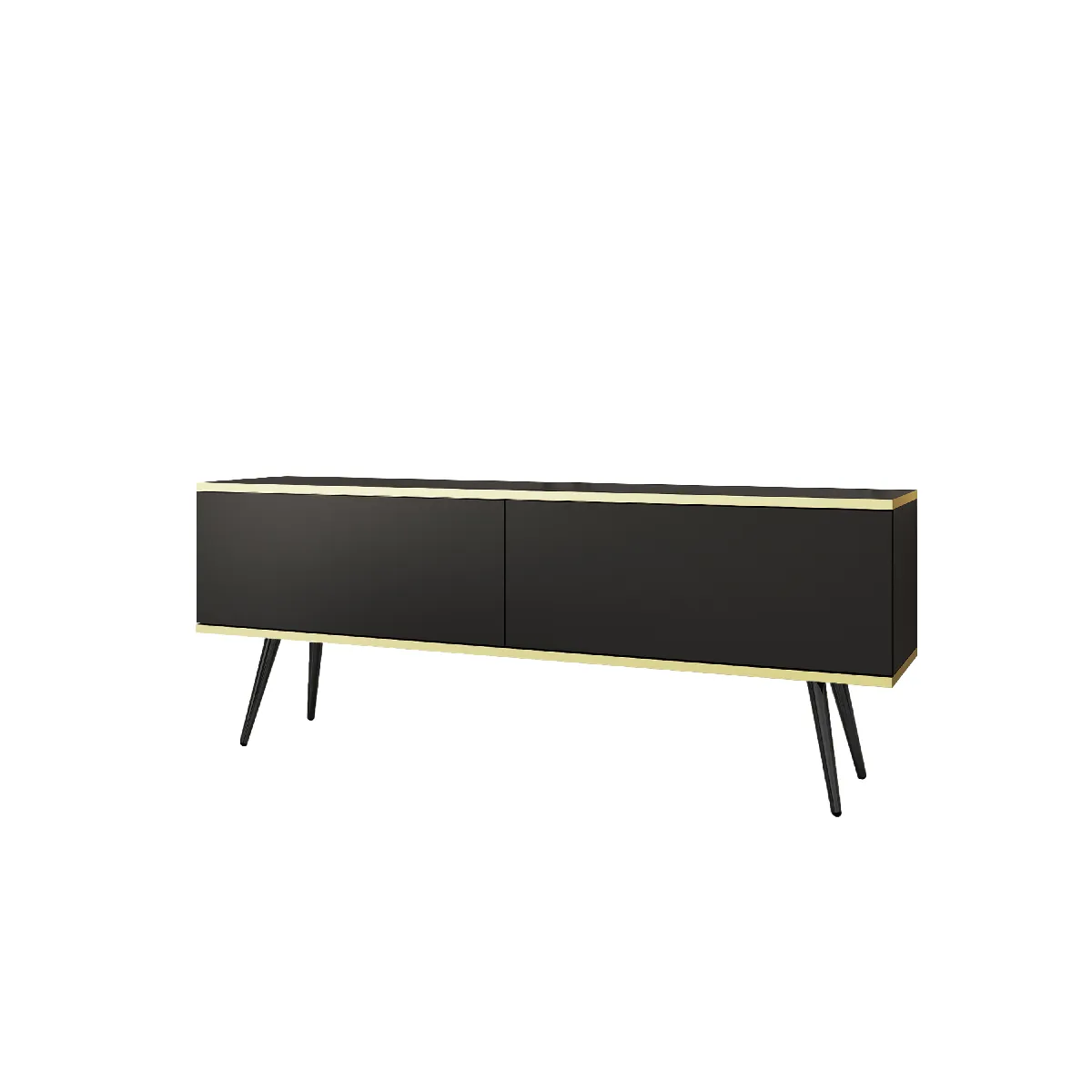 Meuble TV pieds 135 x 30 x 52 cm Push to Open - vue 3