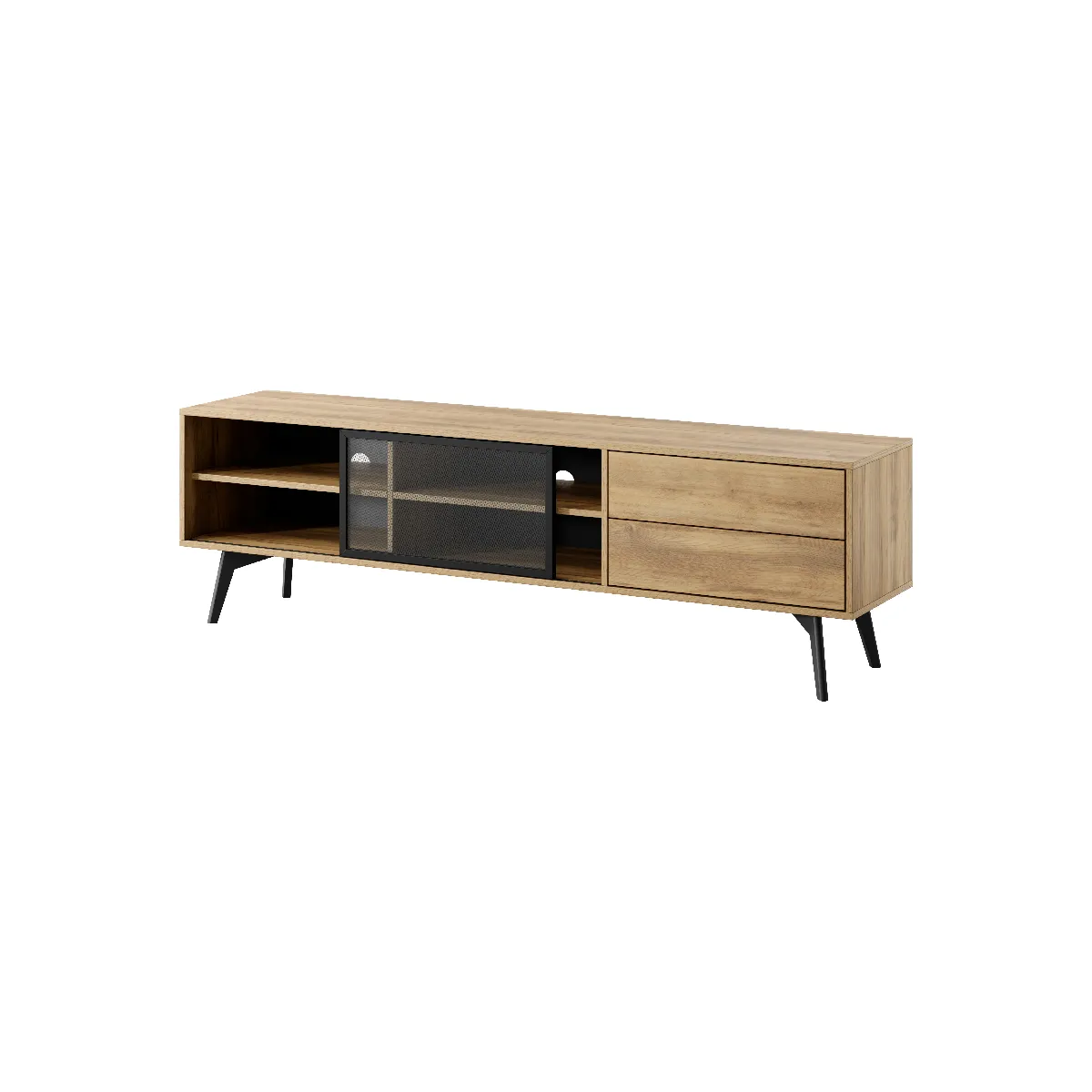 Meuble TV, chêne baroque doré, 180 x 54 x 39 cm