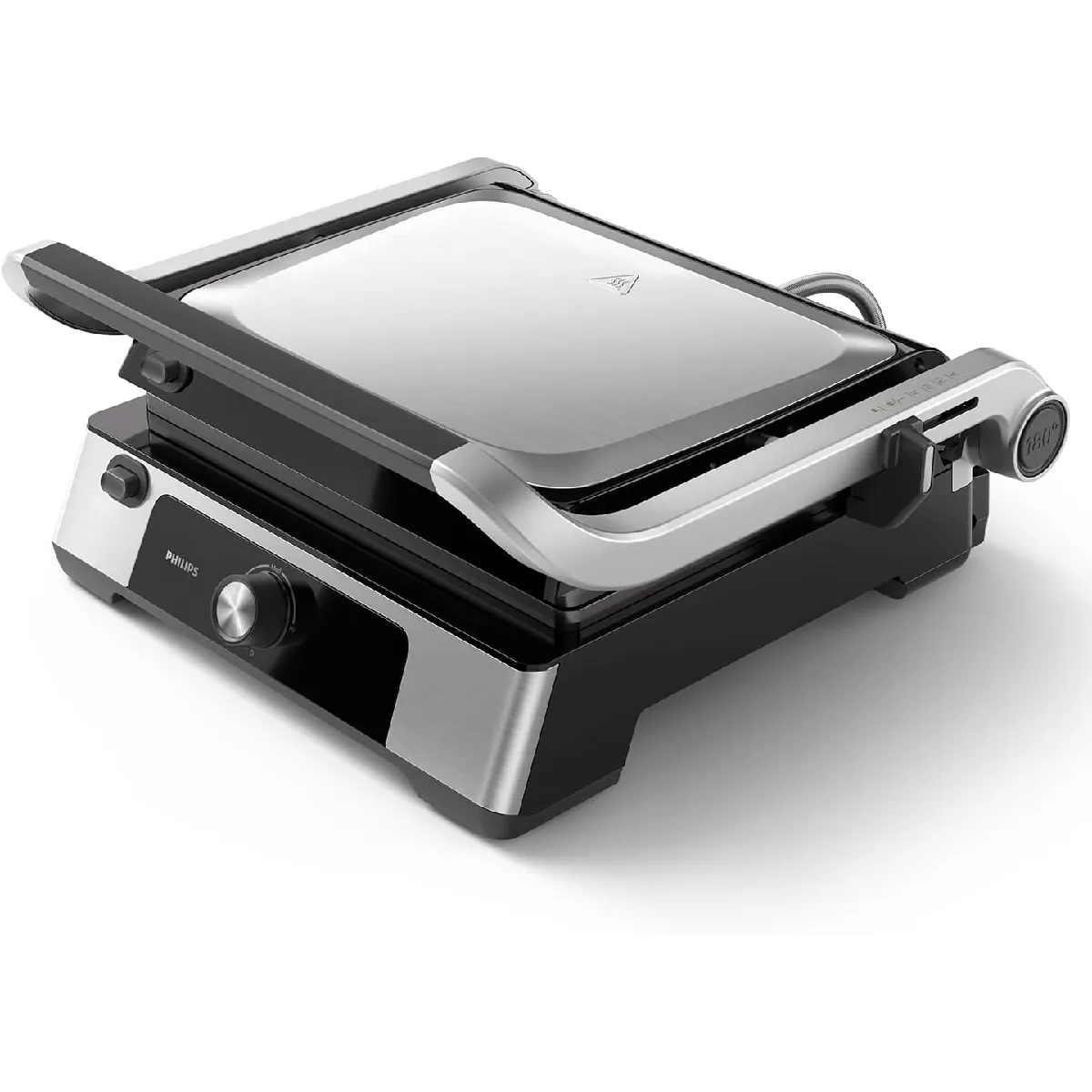 Philips Noir Grill Électrique 2000W – Ouverture 180°