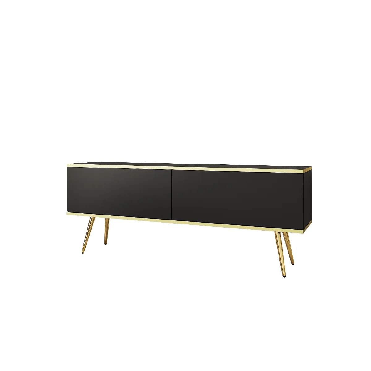 Meuble TV pieds 135 x 30 x 52 cm Push to Open - vue 4