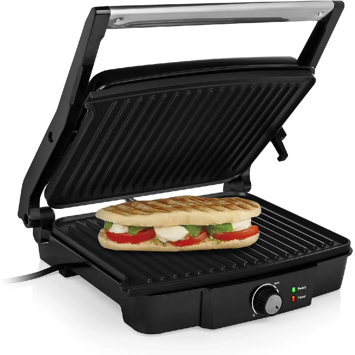 Tristar - Grill GR-2853 - Barbecue Électrique - 2000W - Ouverture 180° - Inox - Image 2