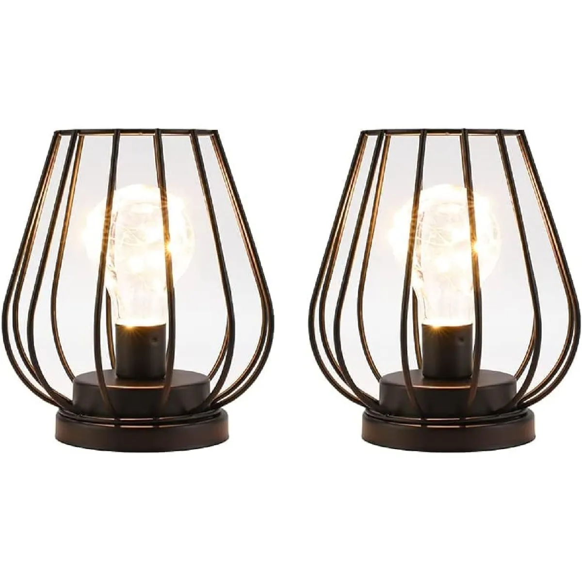 Vendos85 Noir Lampe Décorative Métal Led