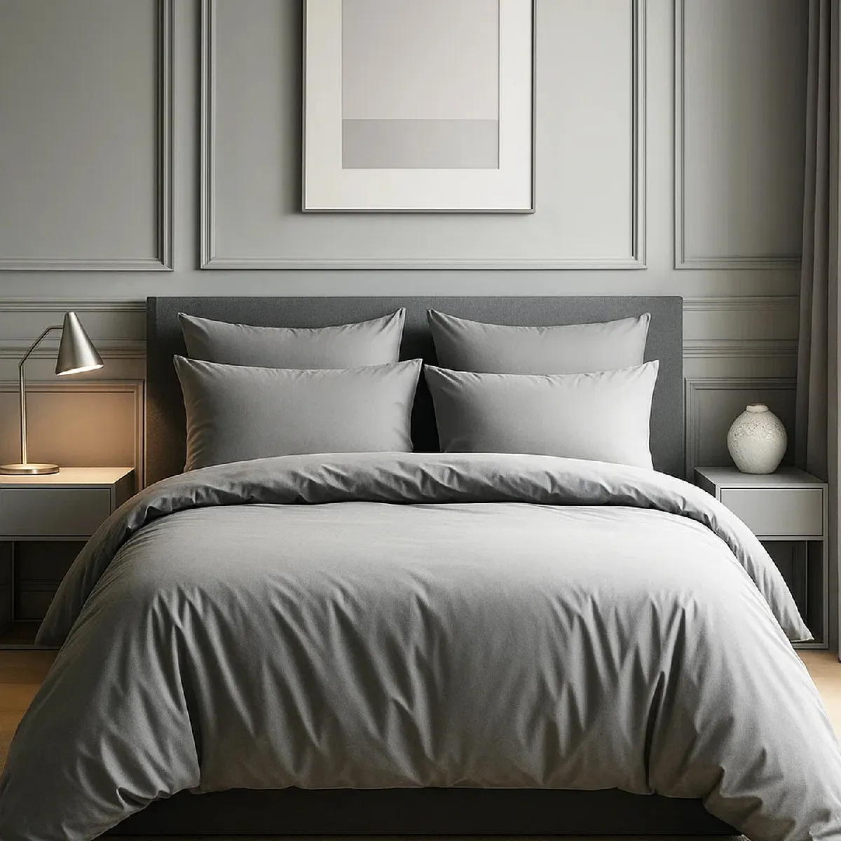 HOME COLLECTION Parure housse de couette 100% coton 57fils