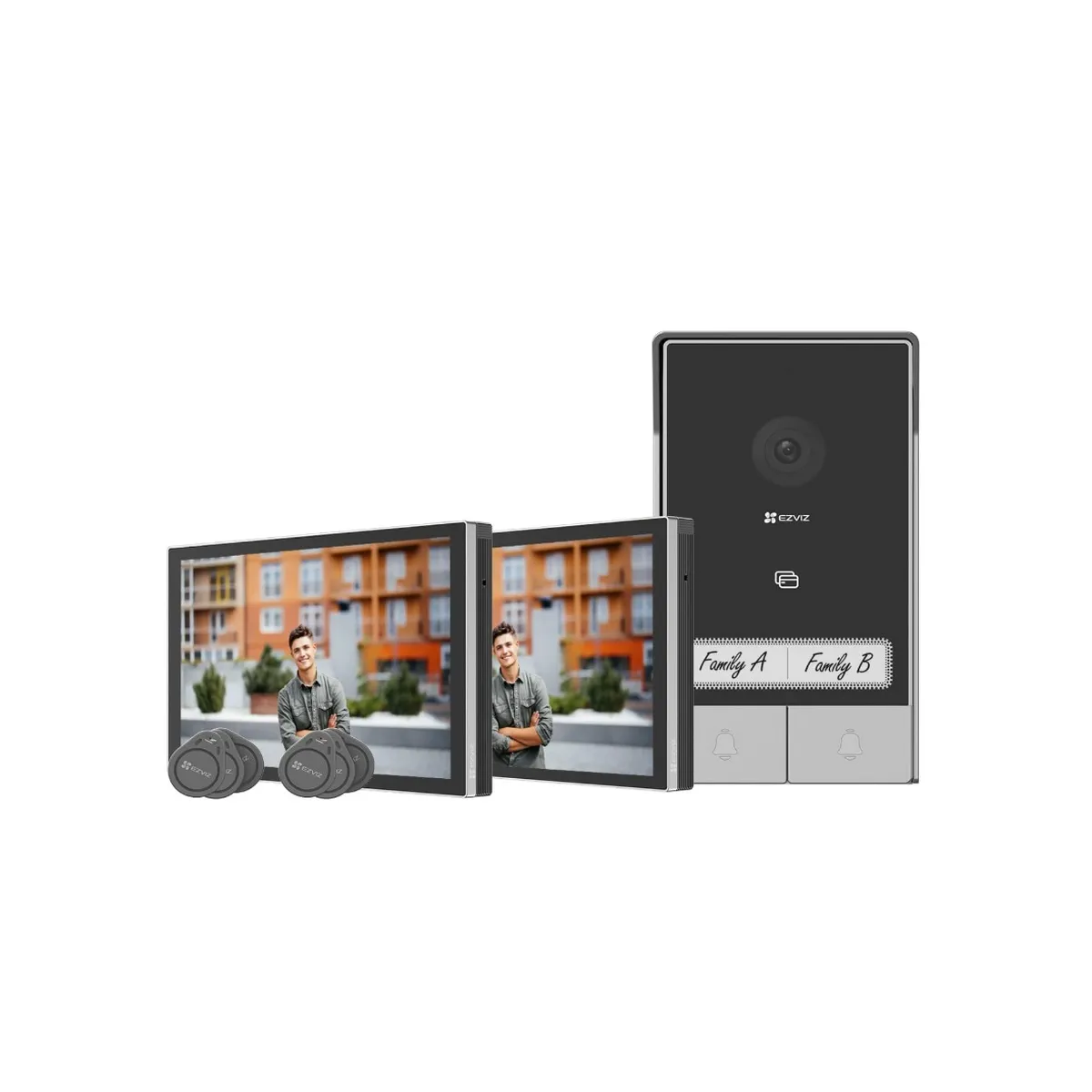Kit portier vidéo avec moniteur écran 7'' - HP7FAMILY - EZVIZ