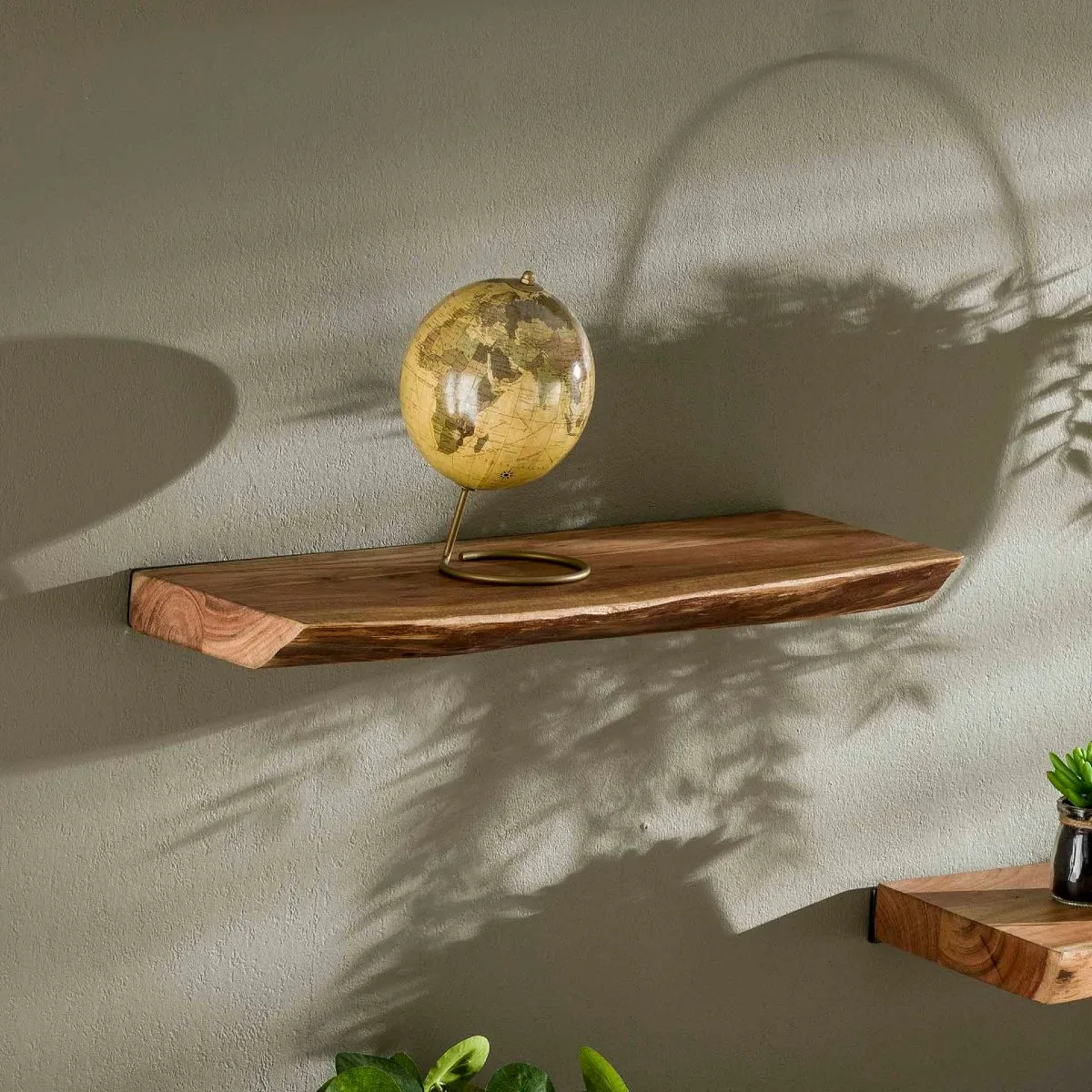 Étagère murale en bois d'acacia massif 60cm ERNEST