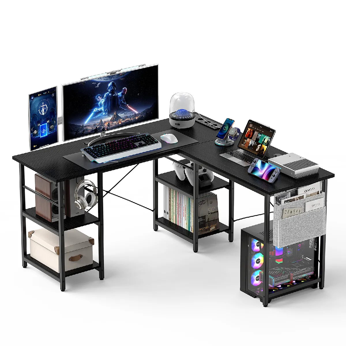 BYTELIKE Table de jeu en L / Table de gaming