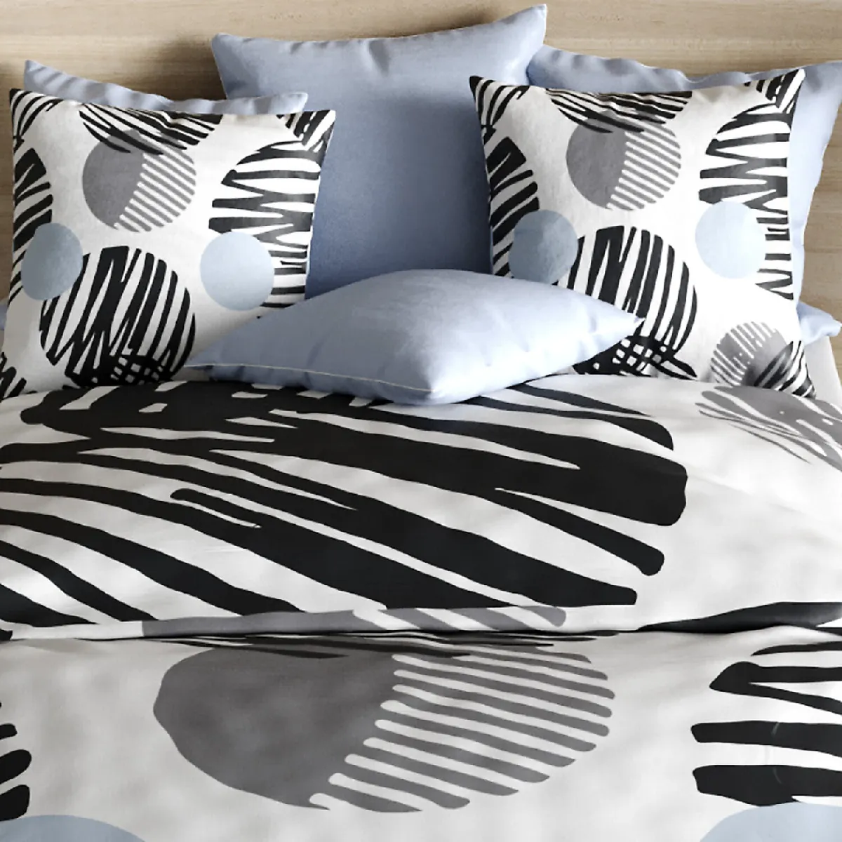 LES ATELIERS DU LINGE Parure housse de couette Noir 260x240 Atelier Du Linge 687200 - Noir