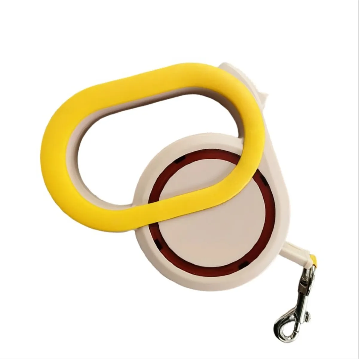Laisse Rétractable Automatique pour Chien 5M - Beige avec Arrêt à Bouton Unique et Poignée