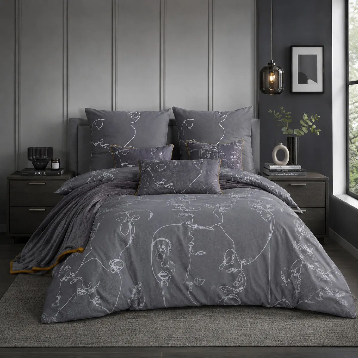 LES ATELIERS DU LINGE Parure housse de couette 100% coton 57fils-nymphea