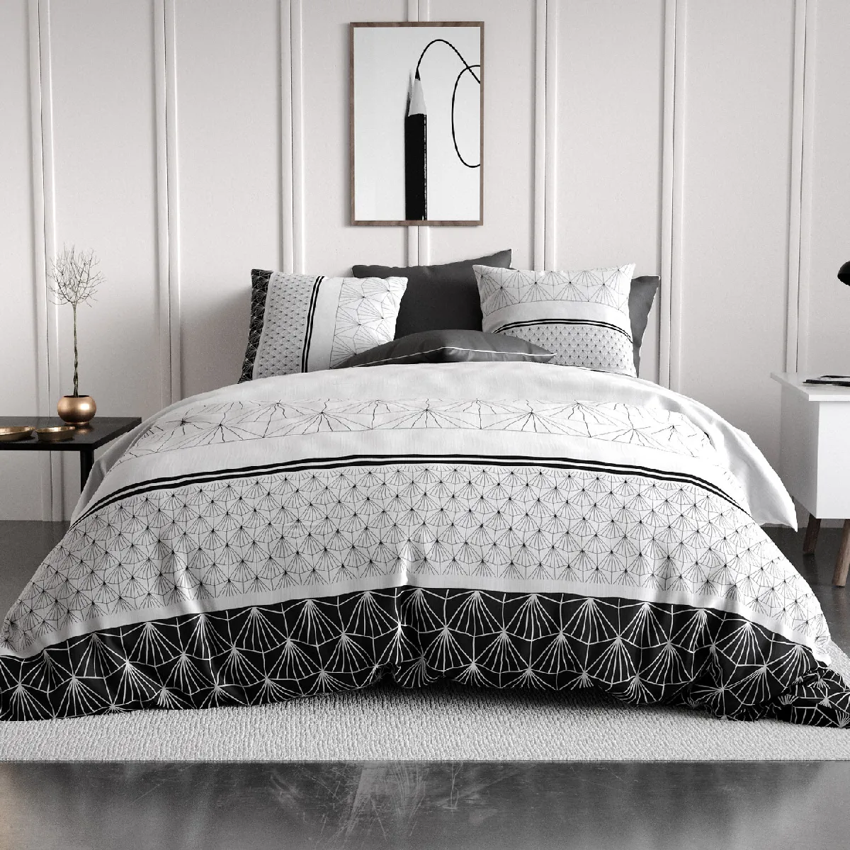 ATELIER DU COTON Parure De Couette 100%coton 57fils/cm2 - Casta