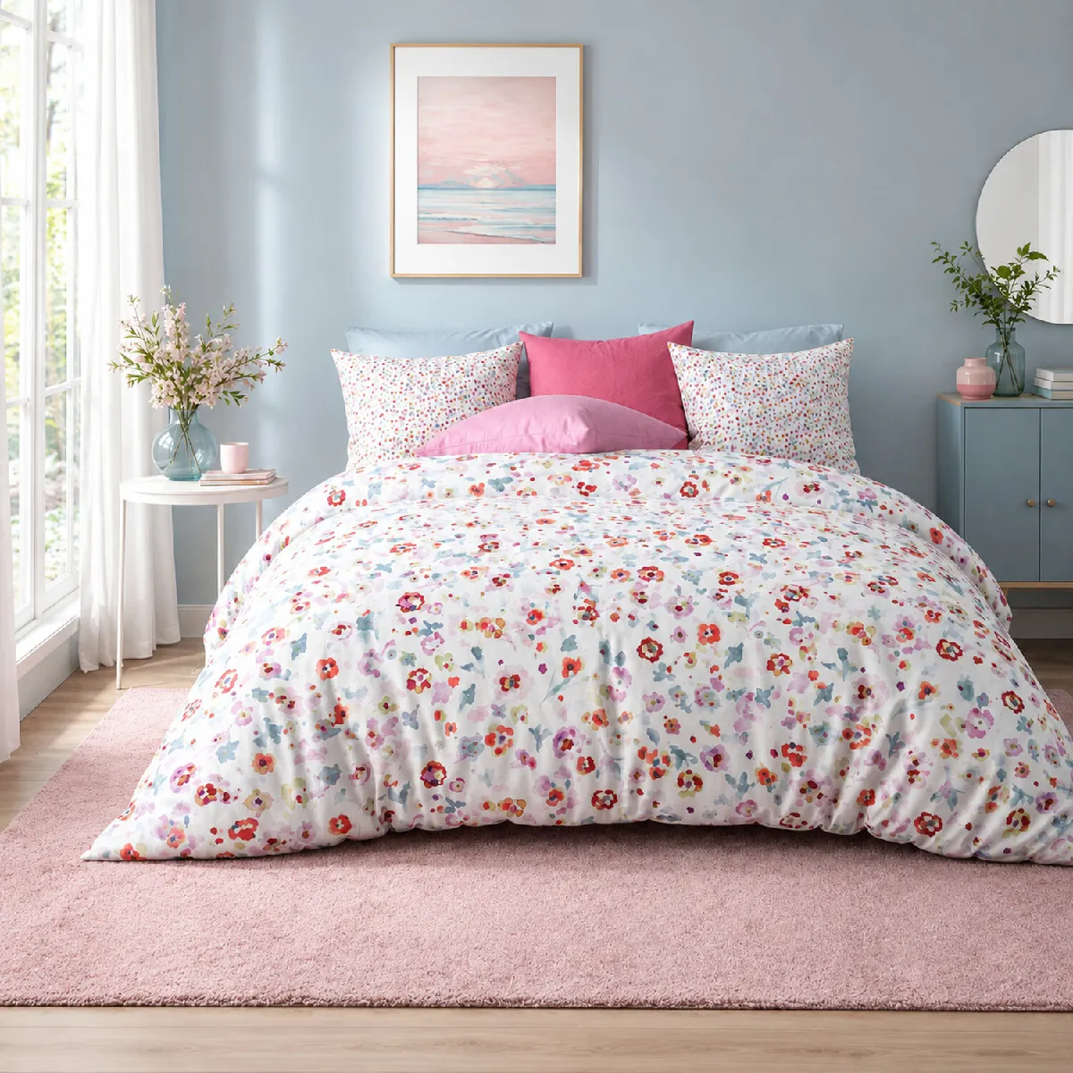 LES ATELIERS DU LINGE Parure housse de couette 100% microfibre liberty
