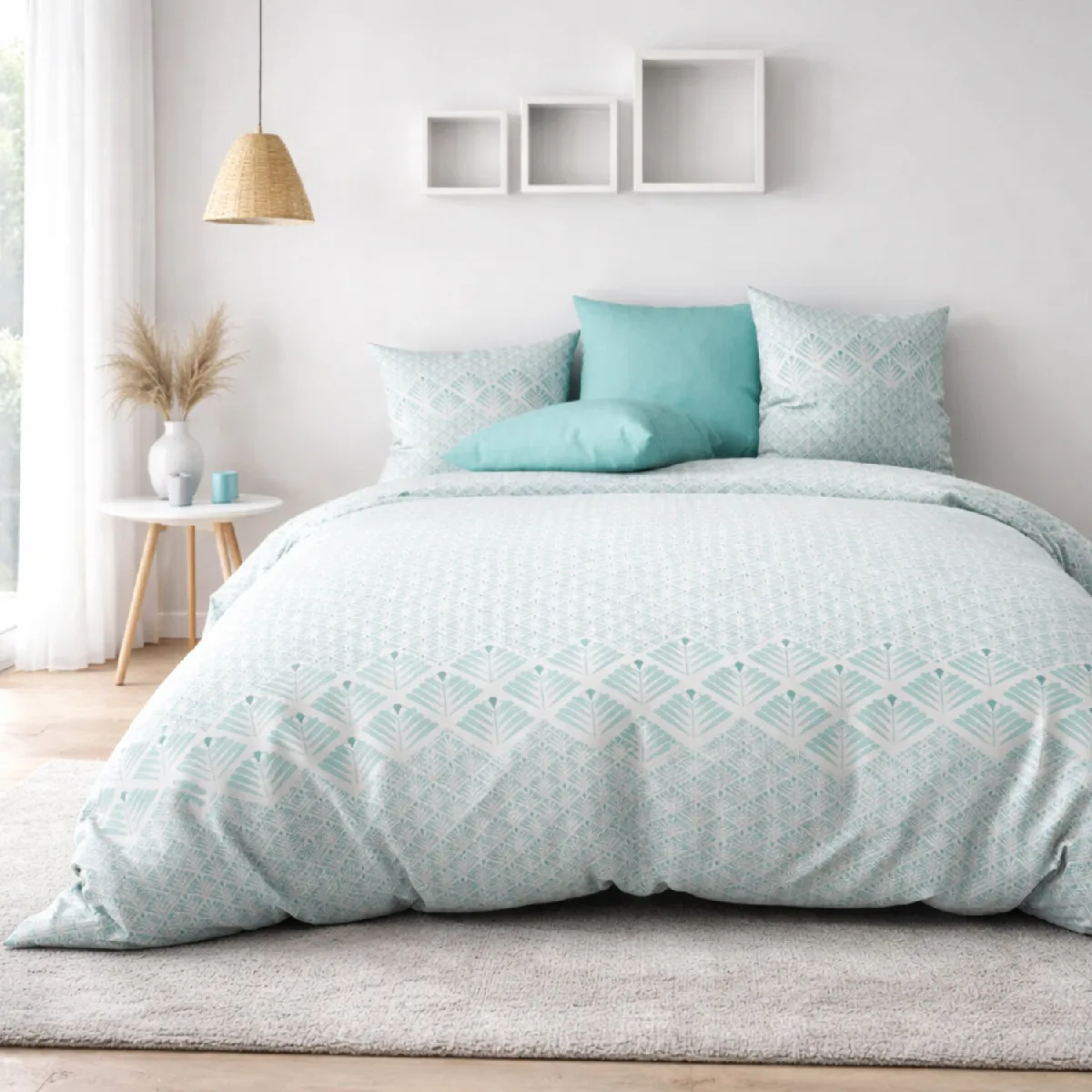 LES ATELIERS DU LINGE Parure de couette 2pcs 140x200cm 100% microfibre 60gsm fanny