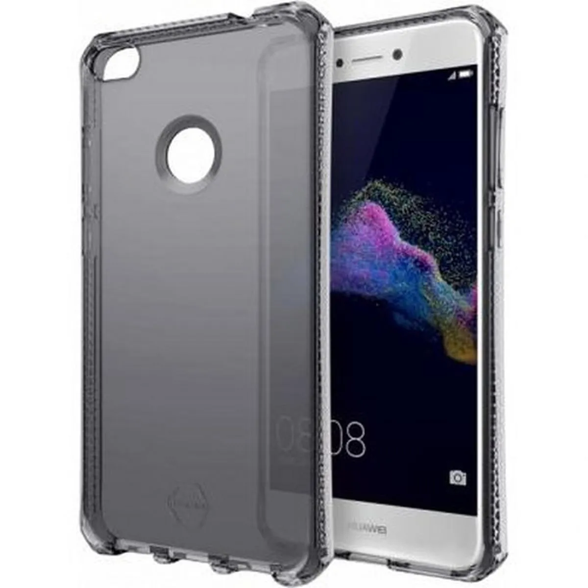 Itskins Noir Coque Pour Huawei P8 Lite 2017 Semi-Rigide Spectrum Transparent
