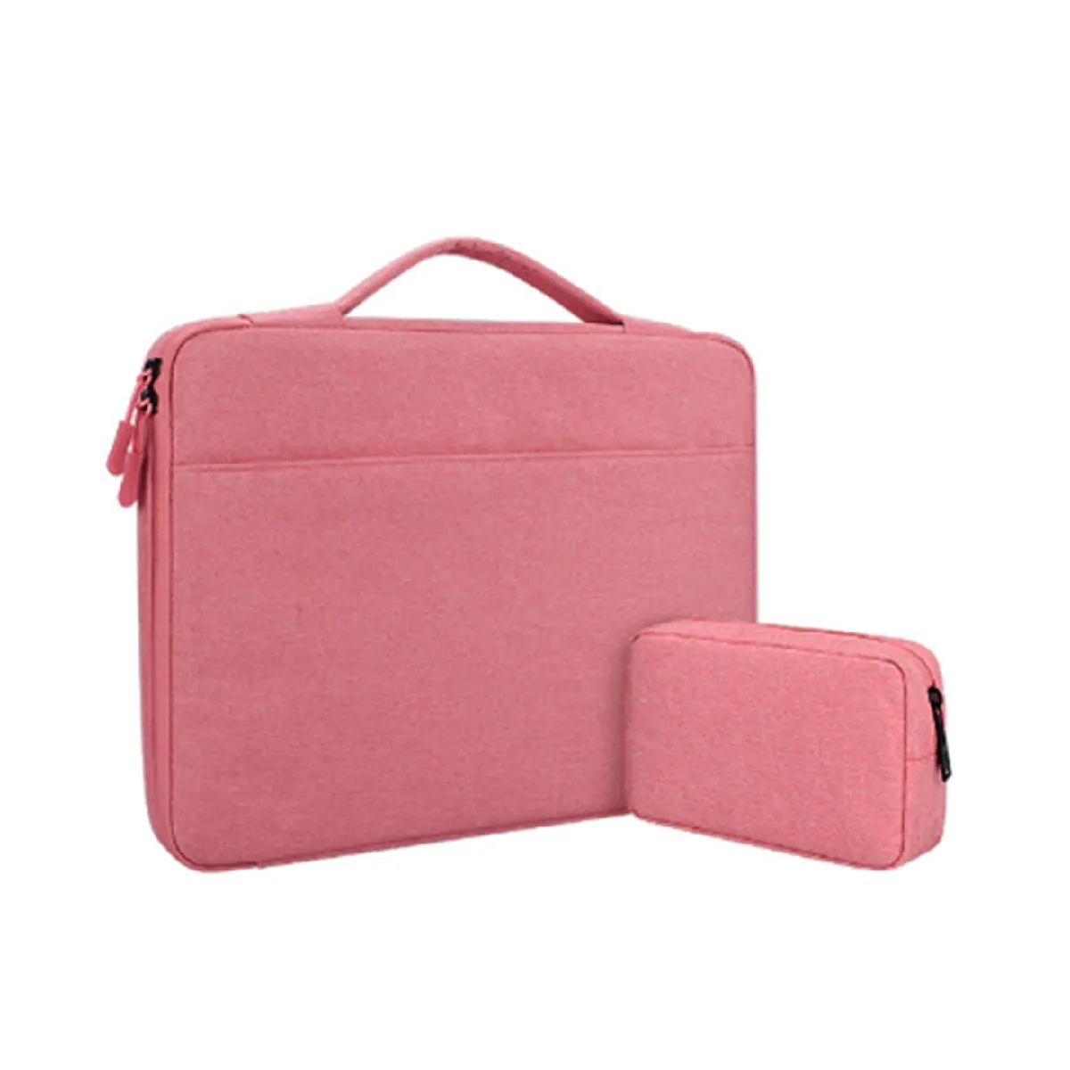 Sac pour ordinateur portable 13,3 pouces, étanche et résistant, doublure et housse de protection avec petit sac - rose