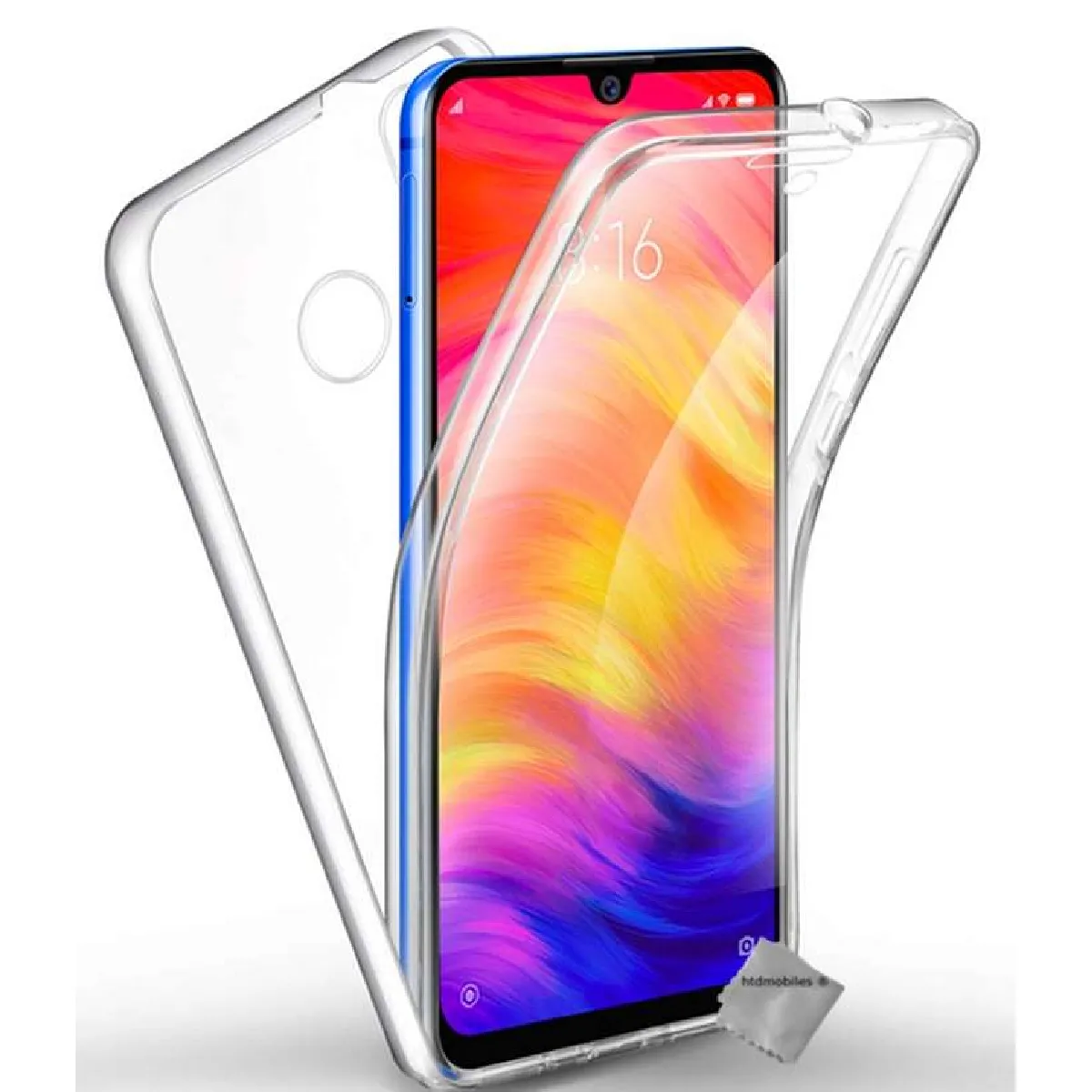 Htdmobiles Coque intégrale 360 Xiaomi Redmi Note 7 - Transparent